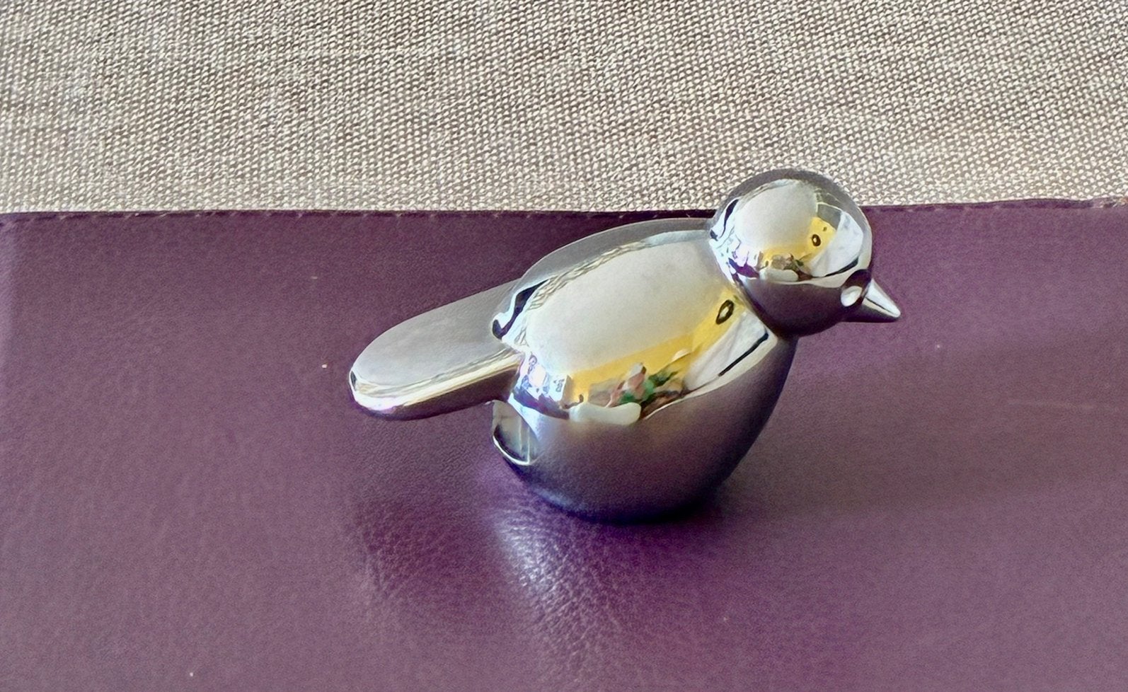 Vintage chrome flesopener vogel, Ophalen of Verzenden