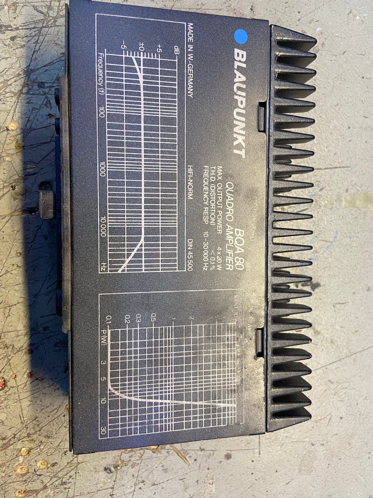 Blaupunkt BQA 80 Quadro Versterker -porsche 911, Overige merken, Ophalen of Verzenden, Minder dan 60 watt, Gebruikt