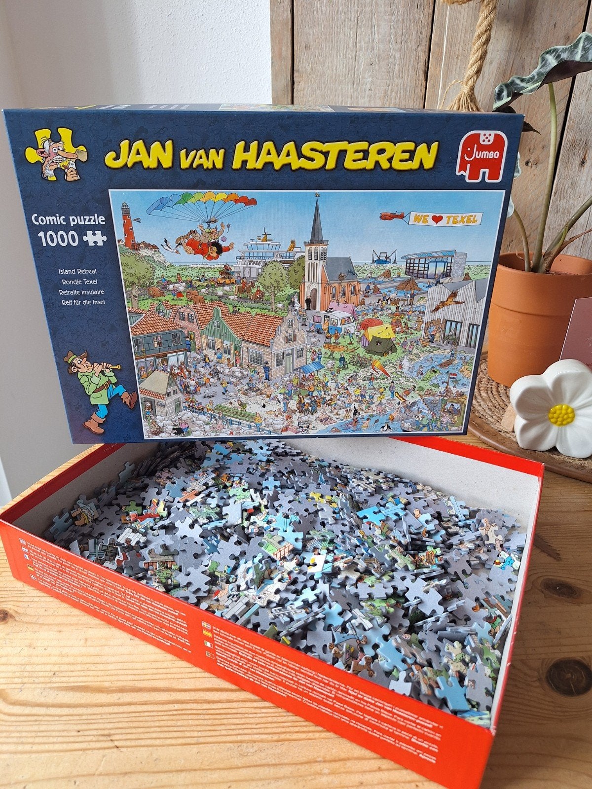 Jan van haasteren - Rondje Texel, Ophalen of Verzenden, 500 t/m 1500 stukjes, Zo goed als nieuw