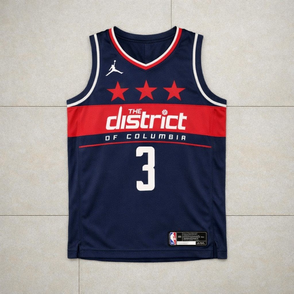 Nieuw Basketbal Jersey - The District of Columbia #3, Sport en Fitness, Basketbal, Ophalen of Verzenden