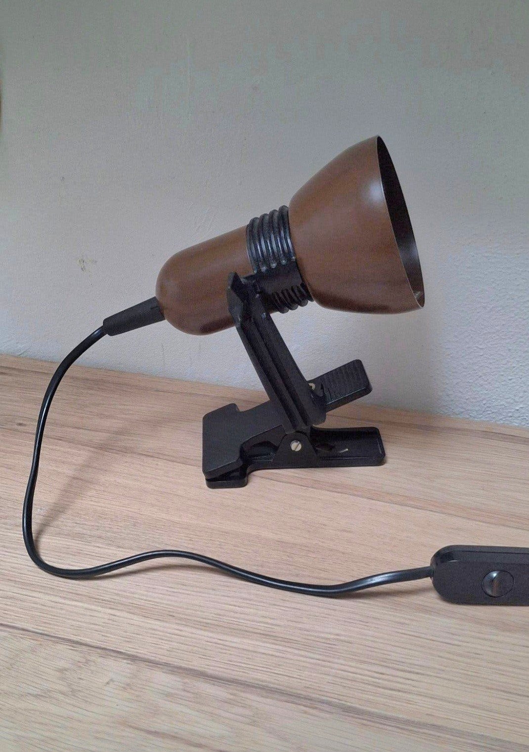 Bruine vintage klemspot., Huis en Inrichting, Ophalen of Verzenden, Zo goed als nieuw