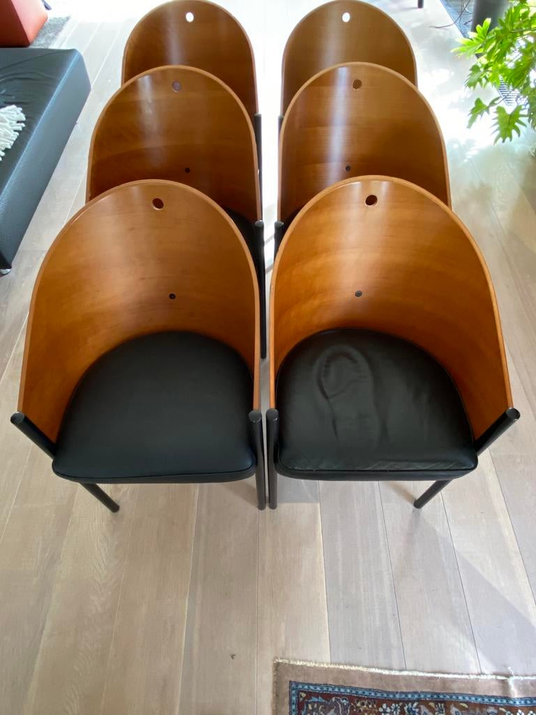 Phlippe Starck stoel Costes 6 st, Huis en Inrichting, Stoelen, Ophalen, Gebruikt, Zwart, Modern, design.