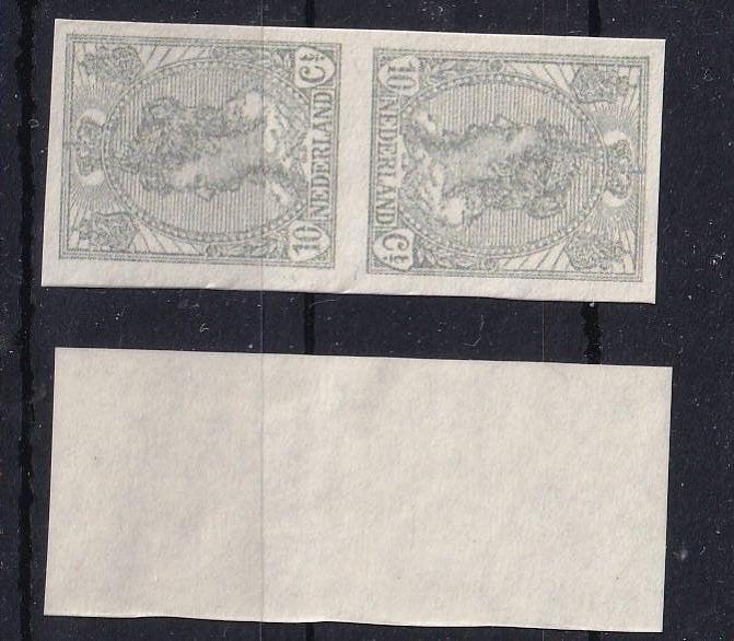 X155A) 1923 ongetand 10 cent tete beche MNH geen garantie, Verzenden, T/m 1940, Postfris