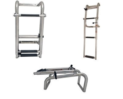 Boot zwemtrap rvs316 3 treden zwart