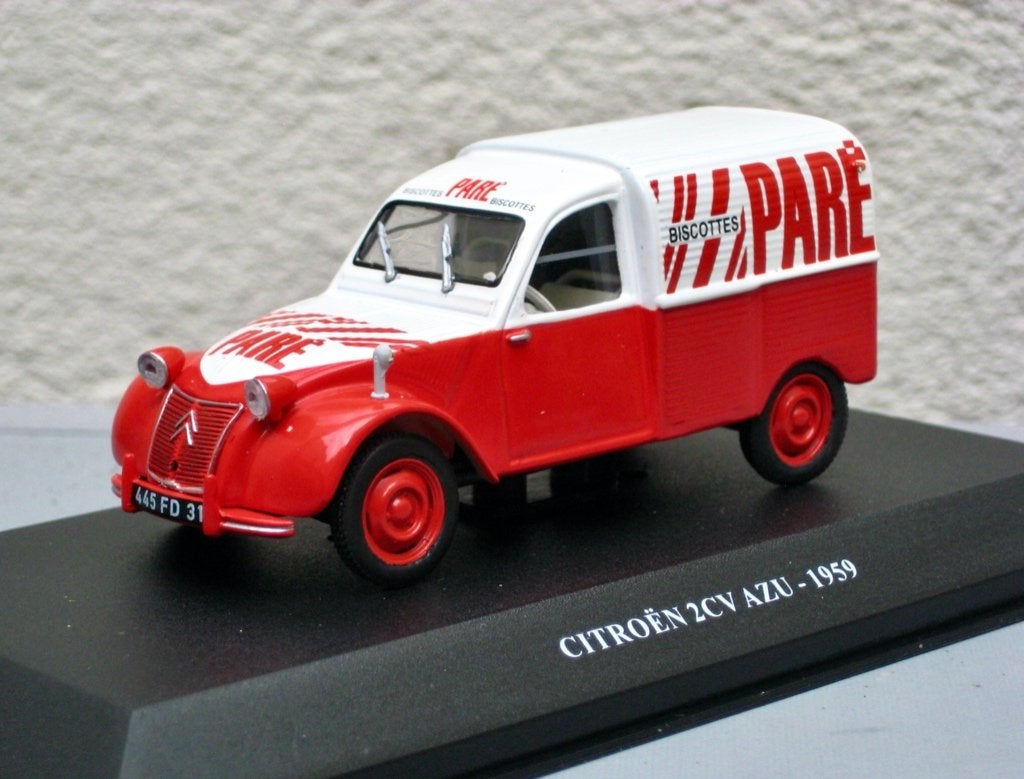 Citroen 2CV AZU 1959 biscottes Paré Altaya Utilitaires 1:43, Ophalen of Verzenden, Nieuw, Auto, Overige merken