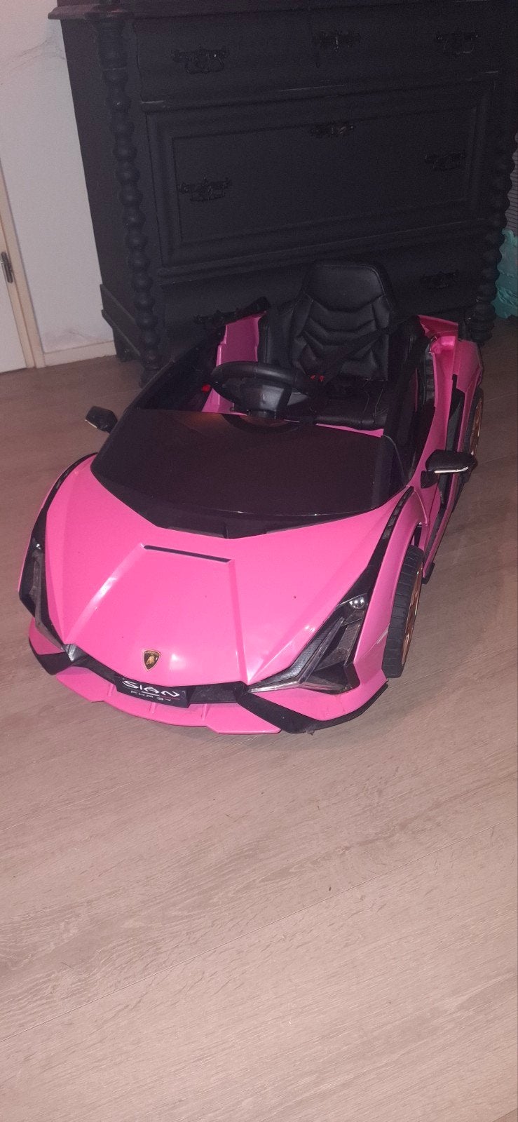 Roze Lamborghini kinderauto met afstandsbediening, Ophalen, Gebruikt