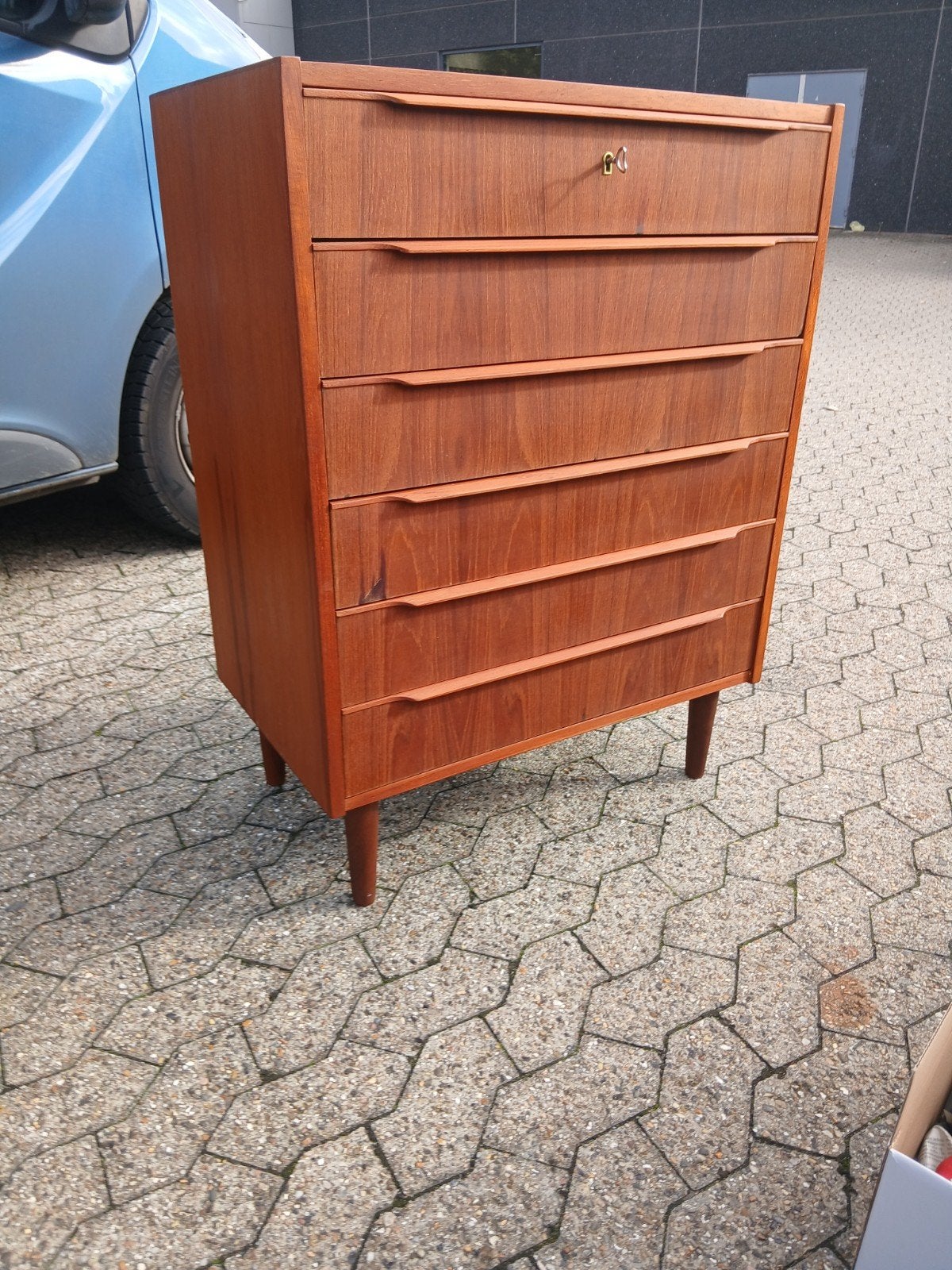 retro mid century Deense ladenkast, Ophalen, Huis en Inrichting