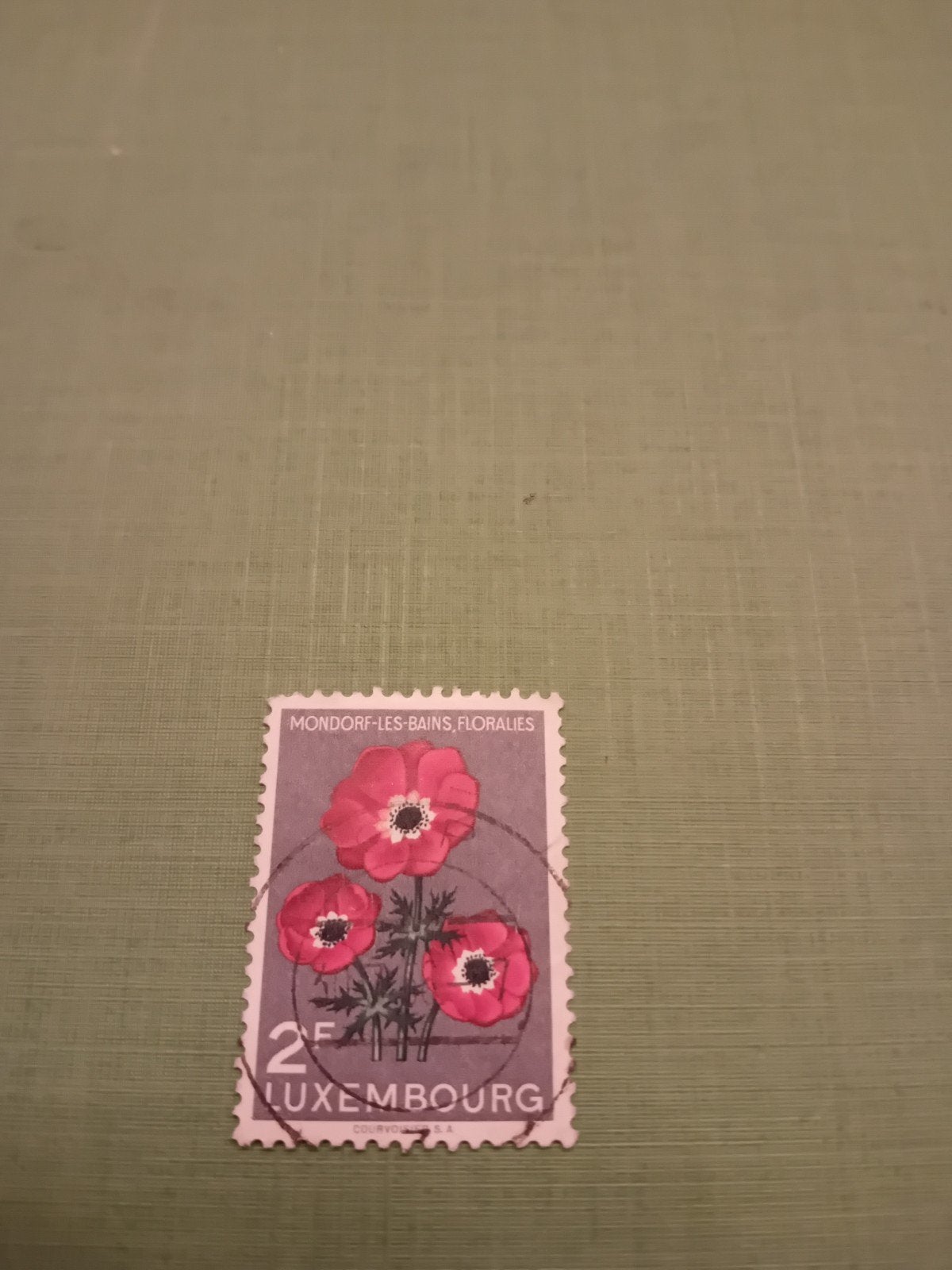 Postzegel Luxemburg Mondorf-les-Bains Floralies 2F, Ophalen of Verzenden, Gestempeld
