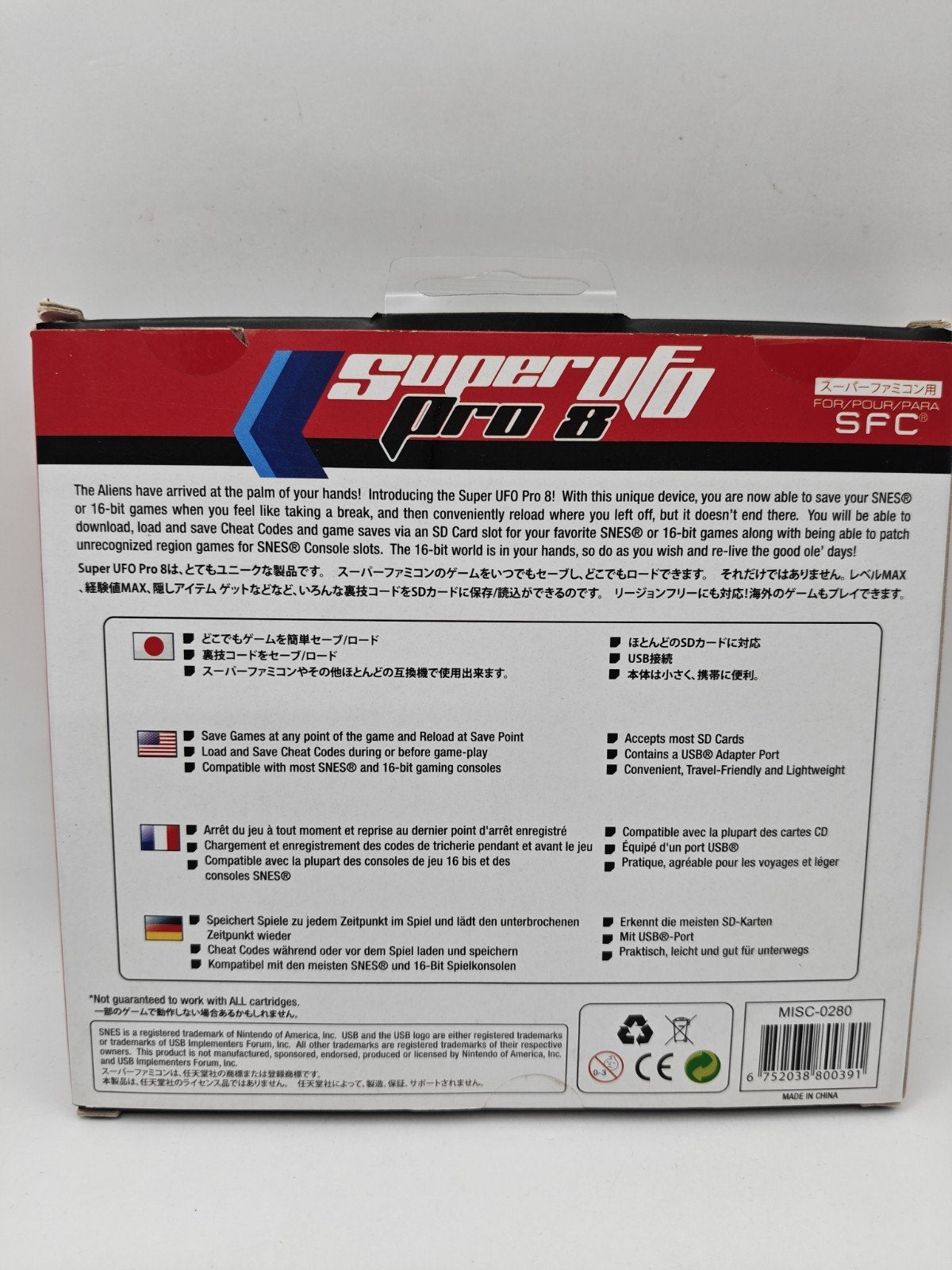 SuperUFO Pro 8 SNES / 16-bit save Games, Spelcomputers en Games, 1 speler, Onbekend, Nieuw, Ophalen of Verzenden
