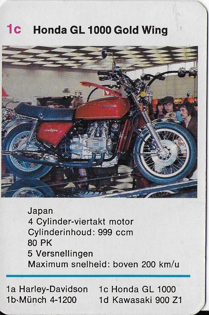 M97 motorkaartje honda gl 1000 gold wing ( 1c ), Ophalen of Verzenden, Zo goed als nieuw, Motoren