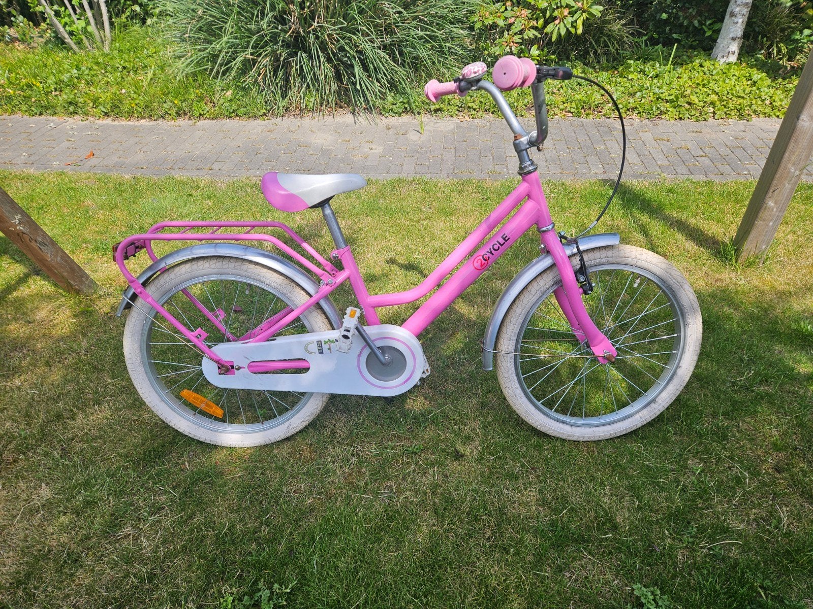 Roze kinderfiets 20 inch meisje, Ophalen, Terugtraprem, 20 inch, Handrem