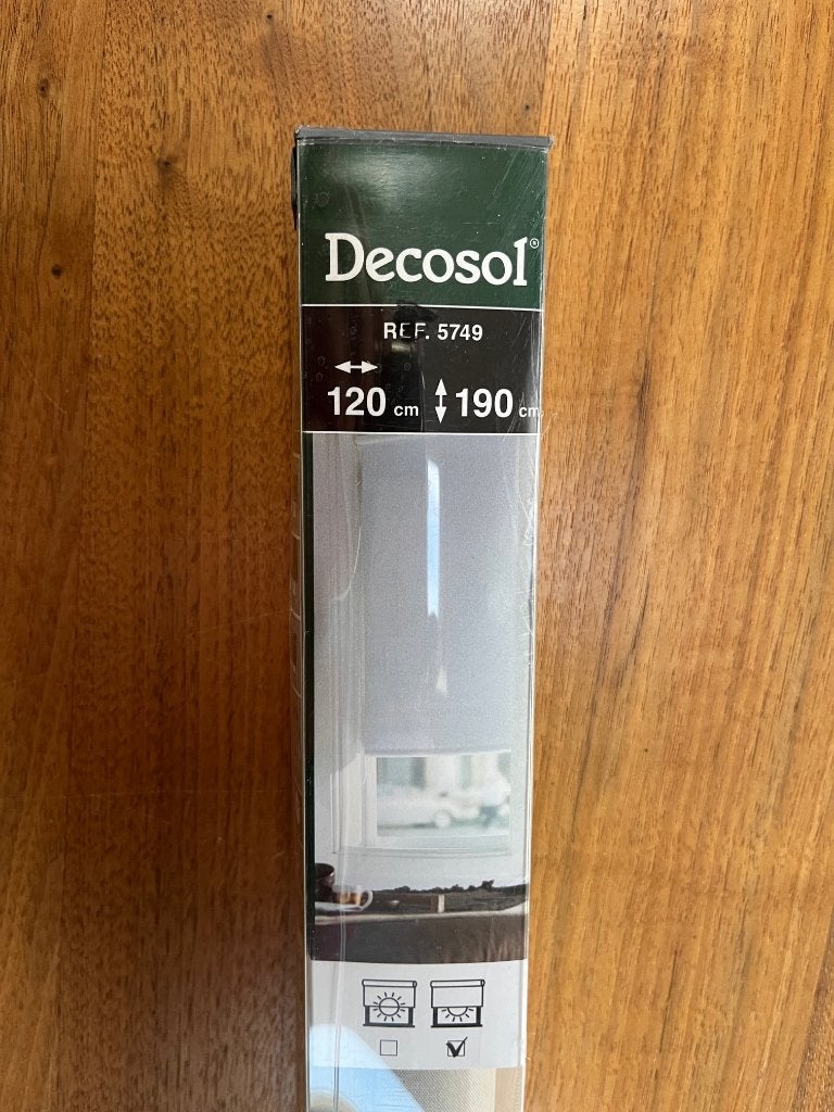 DECOSOL verduisterend rolgordijn., Ophalen, 120 cm, Rolgordijn, 190 cm