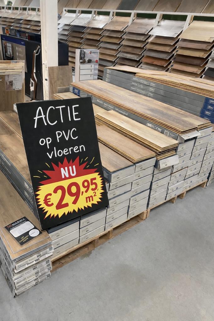 ACTIE!!! Coretec PVC klik 2903, Huis en Inrichting, Stoffering | Vloerbedekking, Ophalen, Bruin, 75 m² of meer, Overige typen