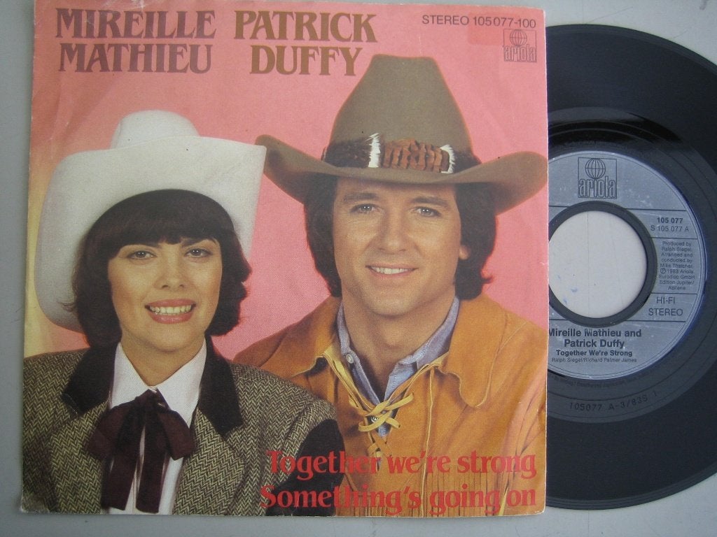 Mireille Mathieu & P.Duffy - Together we're strong, Ophalen of Verzenden, Gebruikt, 7 inch, Pop