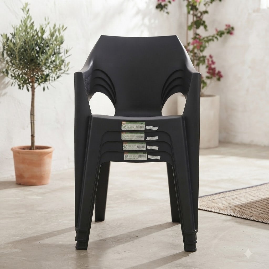 Keter Dante Lowback tuinstoelen - 4 stuks, Ophalen, Gebruikt, Kunststof, Stapelbaar