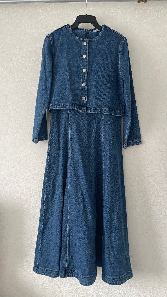 Denim jurk, Kleding | Dames, Maat 38/40 (M), Blauw, Ophalen of Verzenden, Zo goed als nieuw