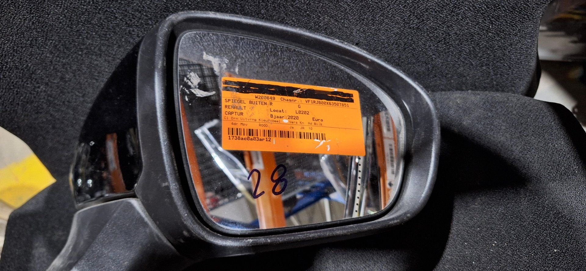buitenspiegel rechts  Renault Captur uit het bouwjaar 2020, Gebruikt, -, -, Ophalen of Verzenden