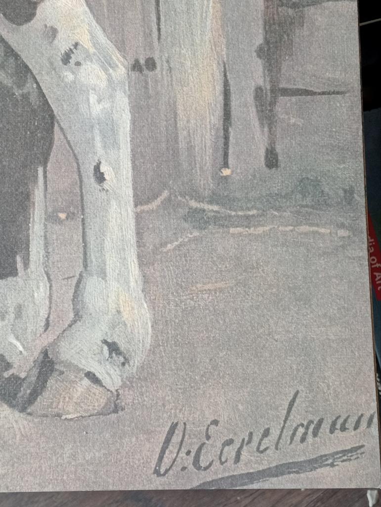 Otto Eerelman prent Paard, Ophalen of Verzenden, Voor 1940, Gebruikt, Overige onderwerpen