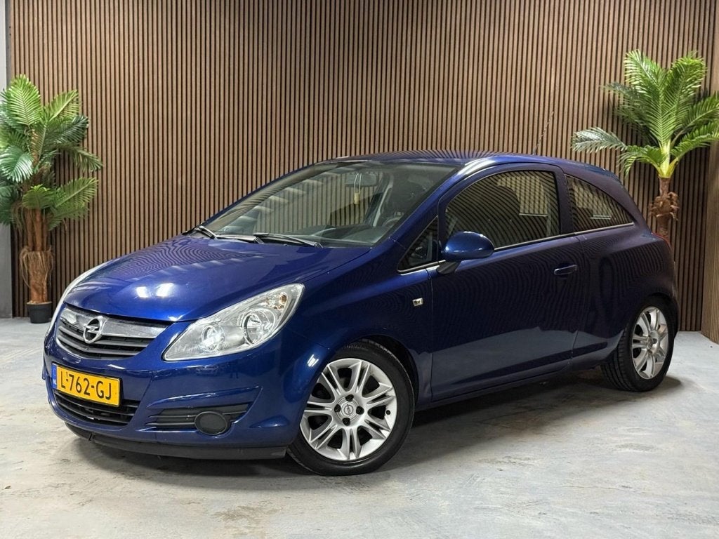Opel Corsa 1.2-16V Cosmo (bj 2008), Auto's, Opel, Voorwielaandrijving, Parkeersensor, 4 cilinders, Blauw