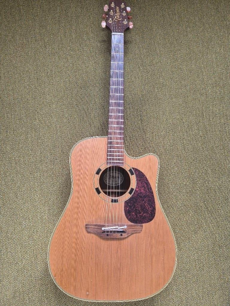 Takamine en-10c nette dreadnought met cutaway en element, Ophalen, Gebruikt, Western- of Steelstringgitaar