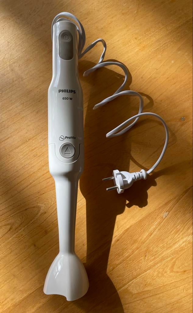 Philips ProMix Staafmixer 650W - Nog in mooie staat, 1 tot 2 liter, Ophalen of Verzenden, Zo goed als nieuw, 1 snelheid