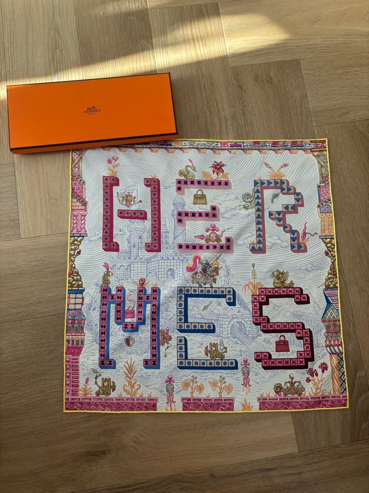 Hermès sjaal 100% zijde, Ophalen of Verzenden, Nieuw