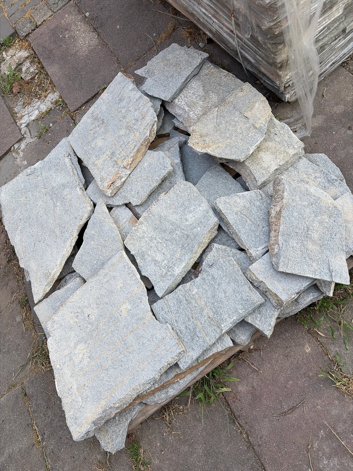 Kavala Grijs Natuursteen Tegels 3.5 m² - Laatste Partij, Tuin en Terras, Gebruikt, Ophalen of Verzenden, Terrastegels, Natuursteen