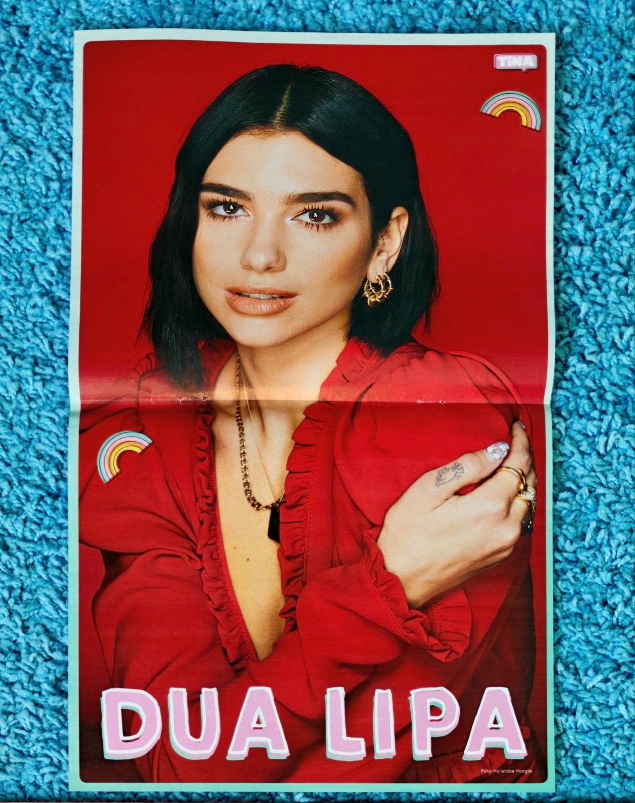Dua Lipa poster Tina, Rechthoekig Staand, Nieuw, Ophalen of Verzenden, A1 t/m A3