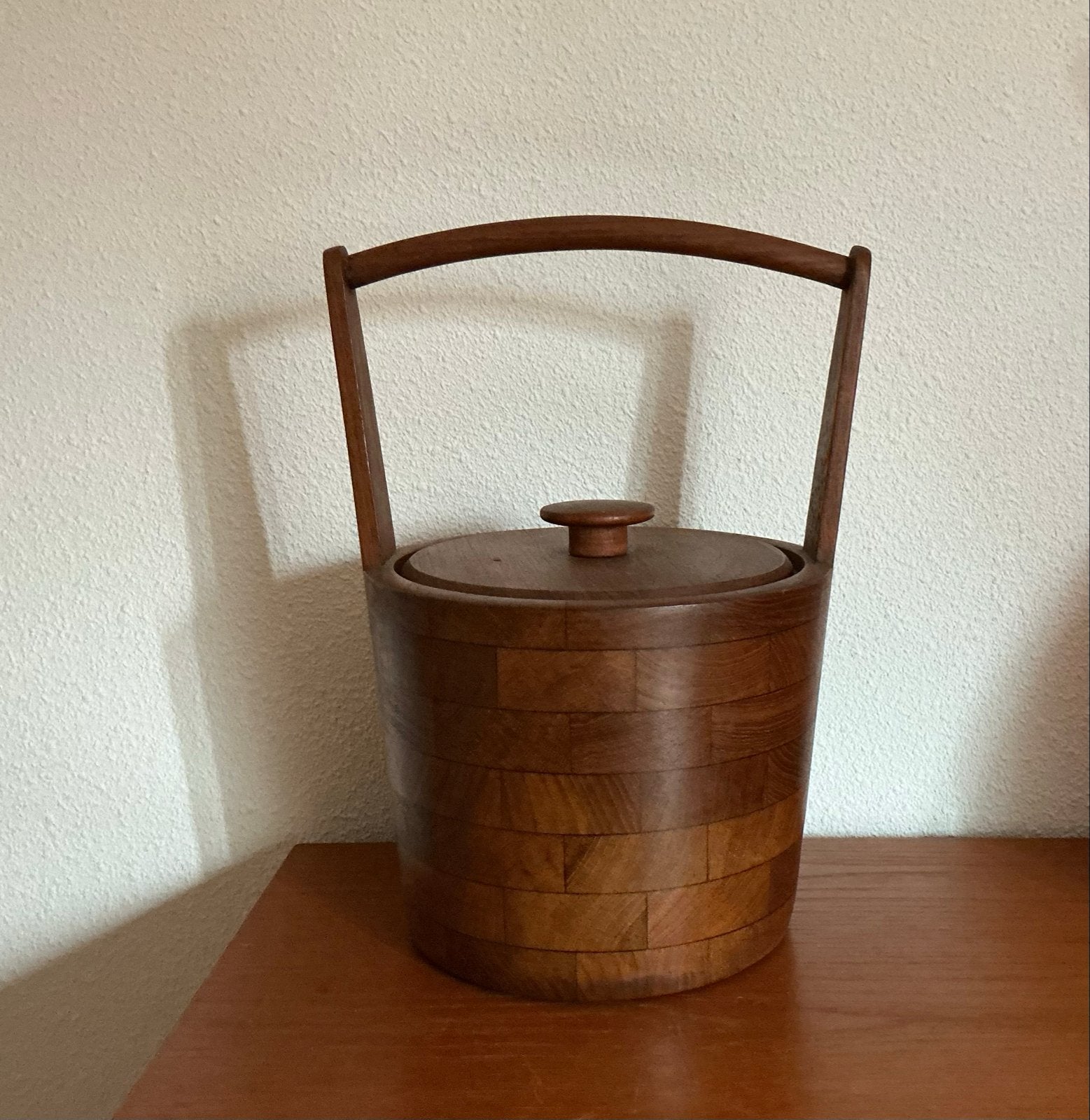 Vintage Teak IJsemmer met Handvat - Mid-Century Design, Ophalen of Verzenden