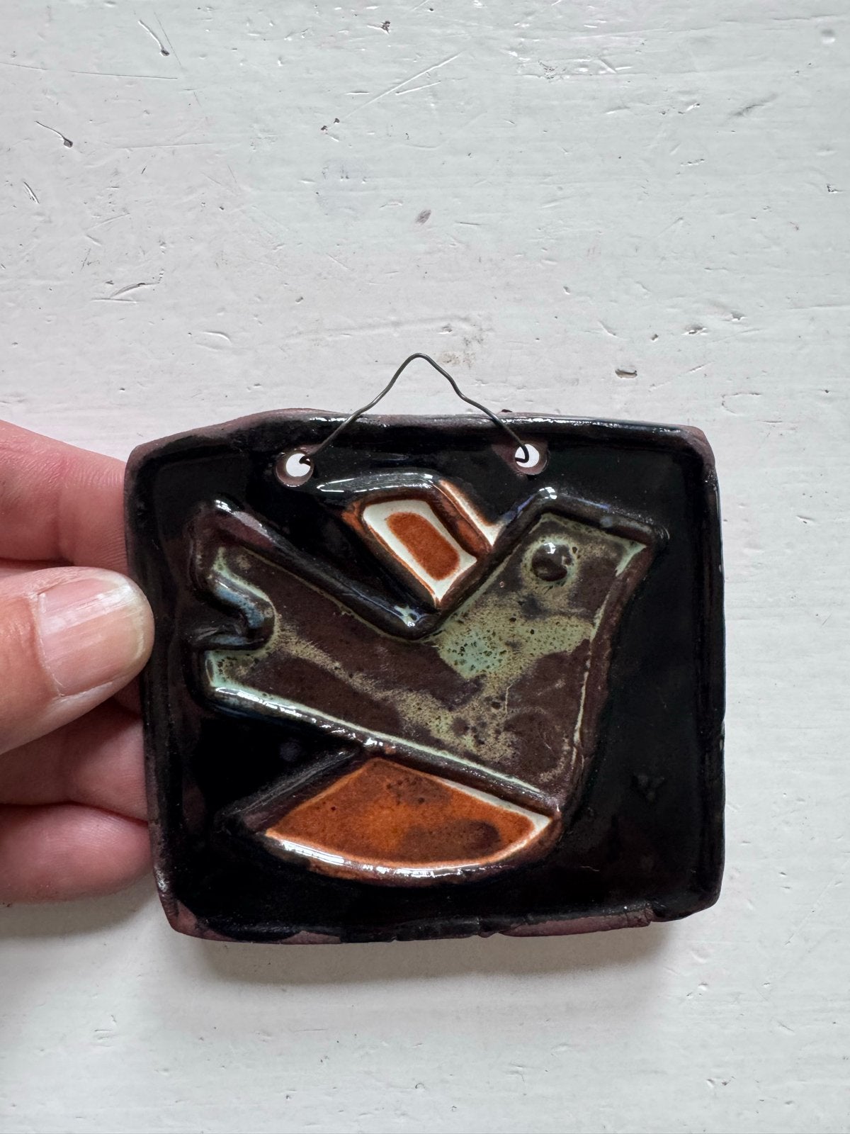 Vintage Keramische Wanddecoratie Vogel, Antiek en Kunst, Ophalen of Verzenden