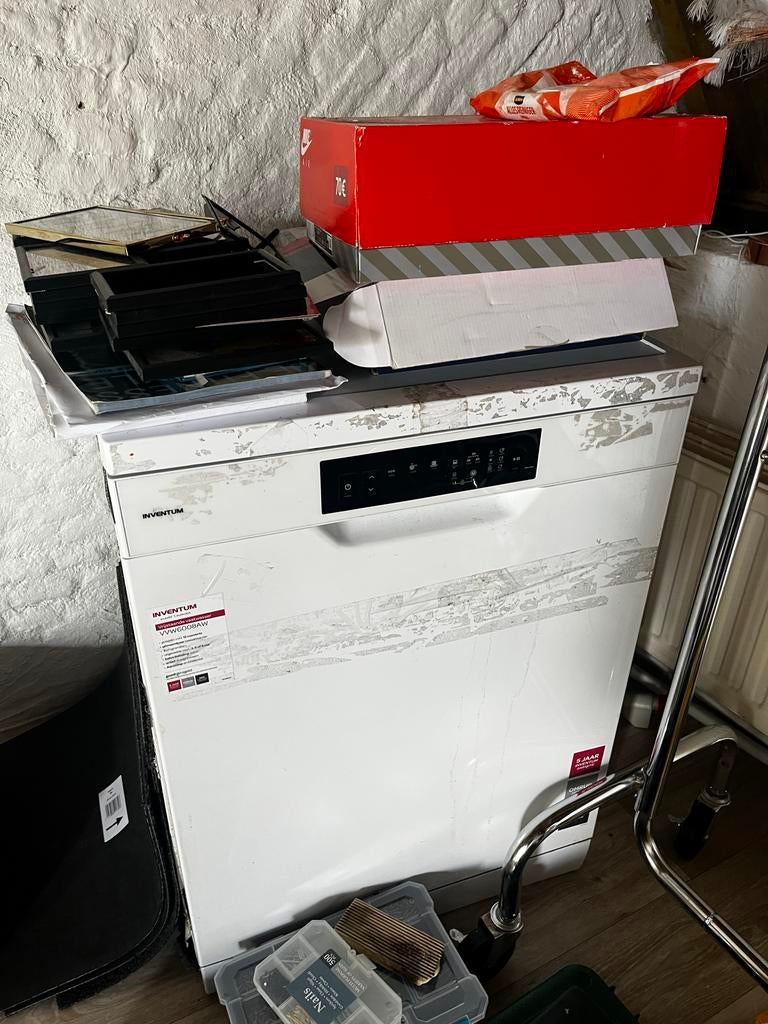 Inventum VW6008AW Vaatwasser, Witgoed en Apparatuur, Vaatwasmachines, Gebruikt, 60 cm of meer, Ophalen of Verzenden, Vrijstaand