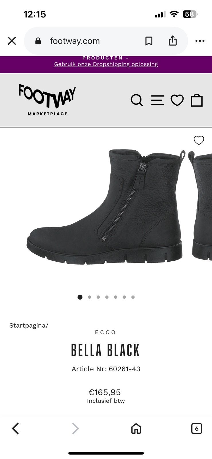 Ecco bella black hydromax leren laarsjes schoenen maat 39, Zwart, Lage of Enkellaarzen, Ophalen of Verzenden, Zo goed als nieuw
