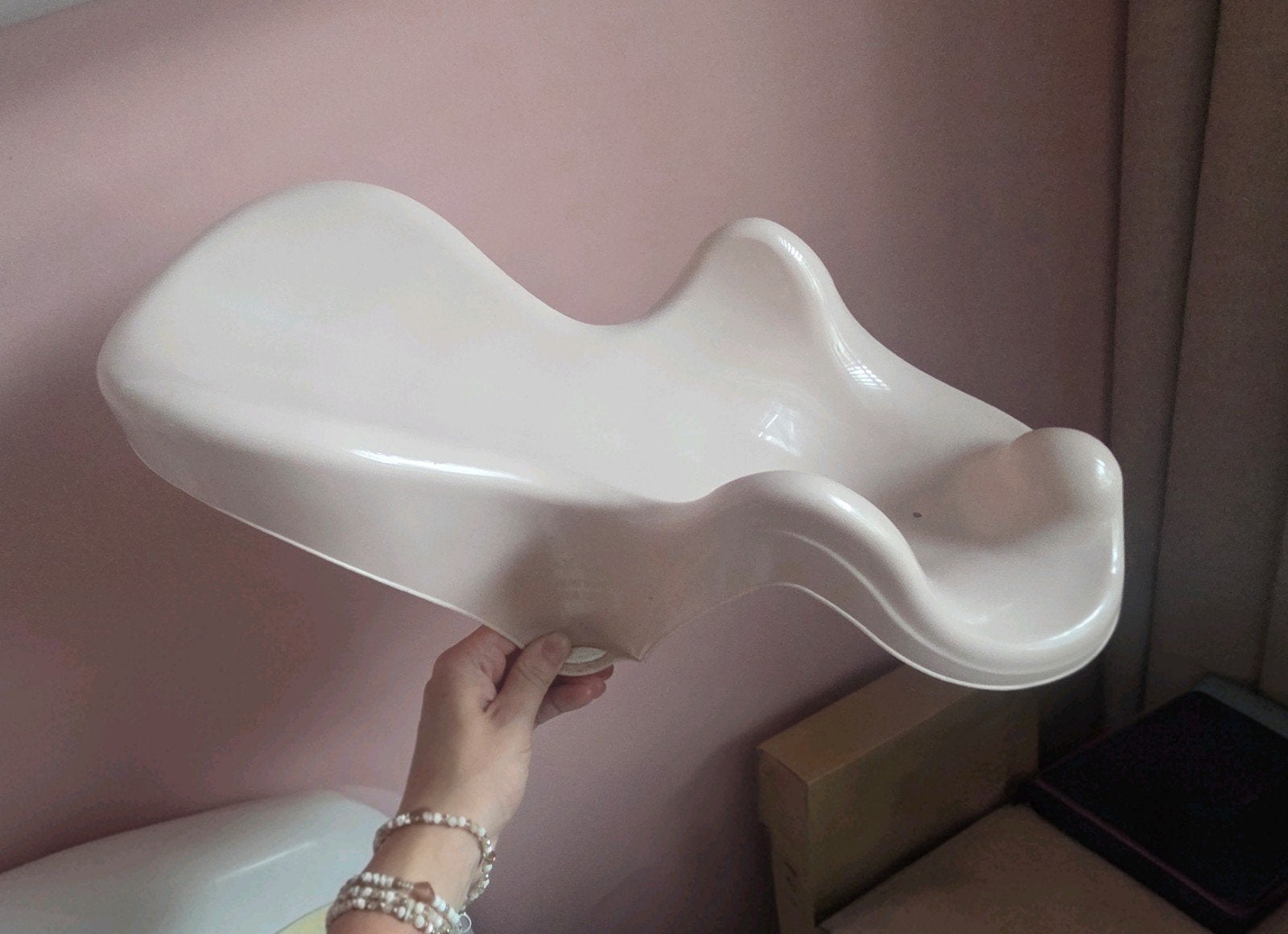 Badstoeltje anti slip voor baby's, Zo goed als nieuw, Badzitje of Badring, Standaard, Ophalen