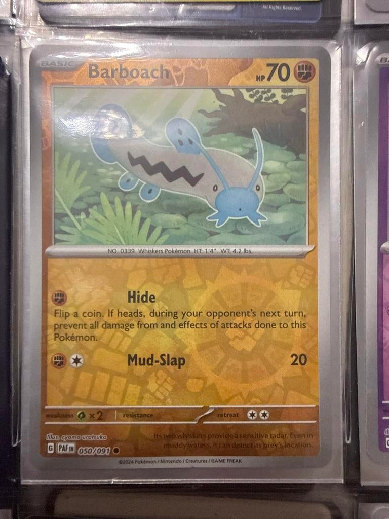 Pokémon kaart Barboach 050/091, Ophalen of Verzenden, Gebruikt, Losse kaart
