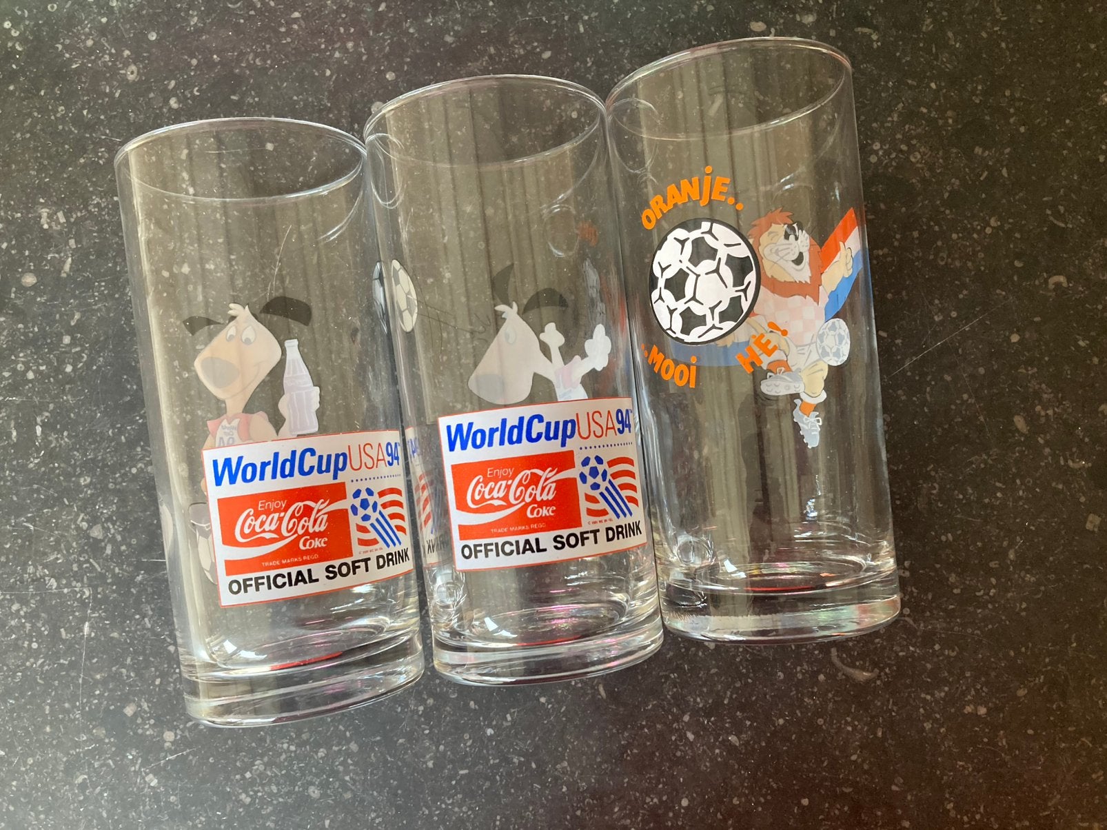 WK glazen USA 94  Amerika voetbal coca cola, Ophalen of Verzenden, Zo goed als nieuw, Buitenlandse clubs
