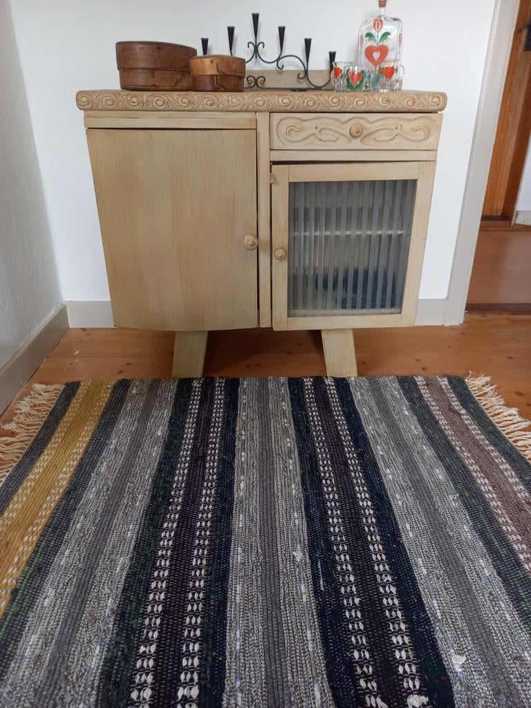 Handgeweven Zweeds kleed katoen/wol - Stoer & Landelijk, Landelijk, Stoer, Scandinavisch, Gebruikt, 100 tot 150 cm, Rechthoekig