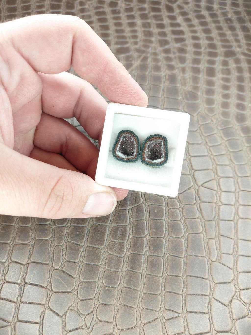 gespiegeld paartje tabasco geode, Ophalen of Verzenden, Nieuw