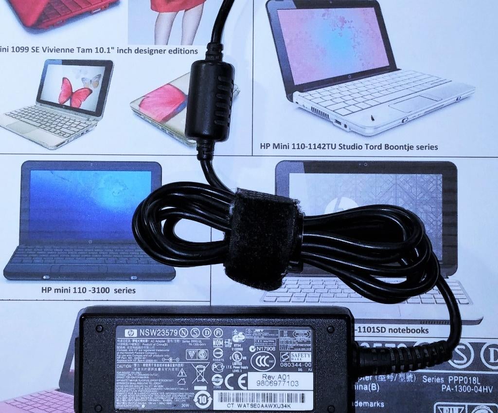 HP Mini 110 210 PPP018H Adapter 19V 1.58A 30W 535630-001, Ophalen of Verzenden, Zo goed als nieuw, Hewlett Packard