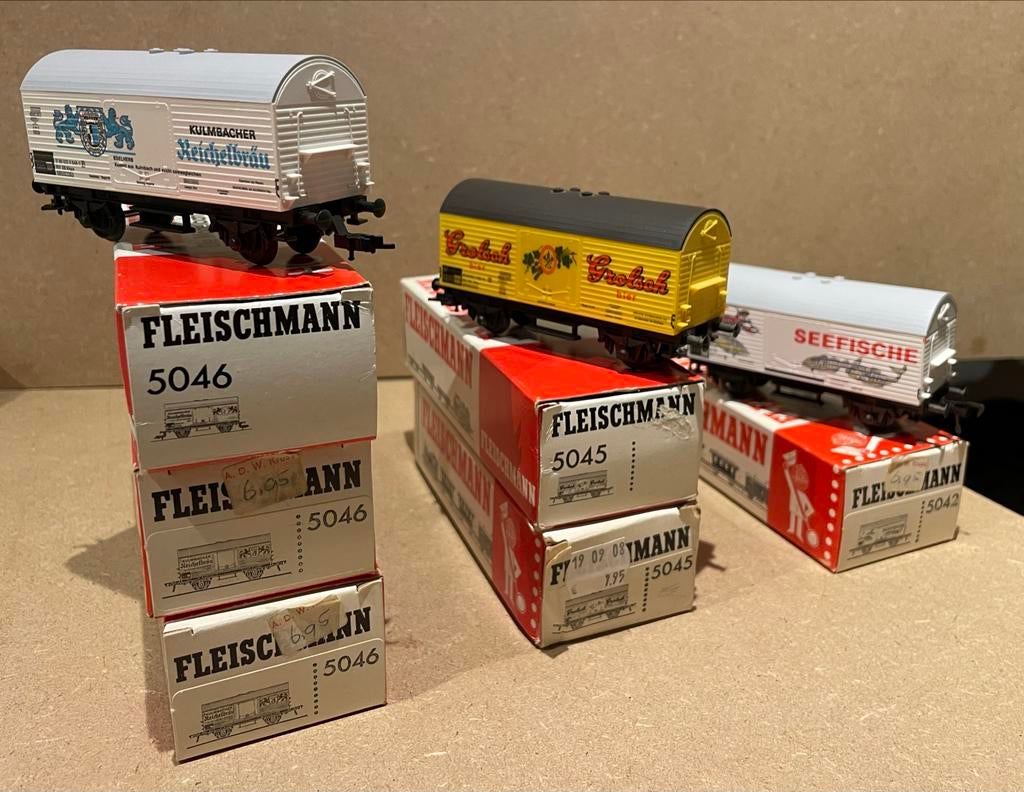 Fleischmann Wagons HO (1/87) met ovp - Zo goed als nieuw, Gelijkstroom, -, Fleischmann, -
