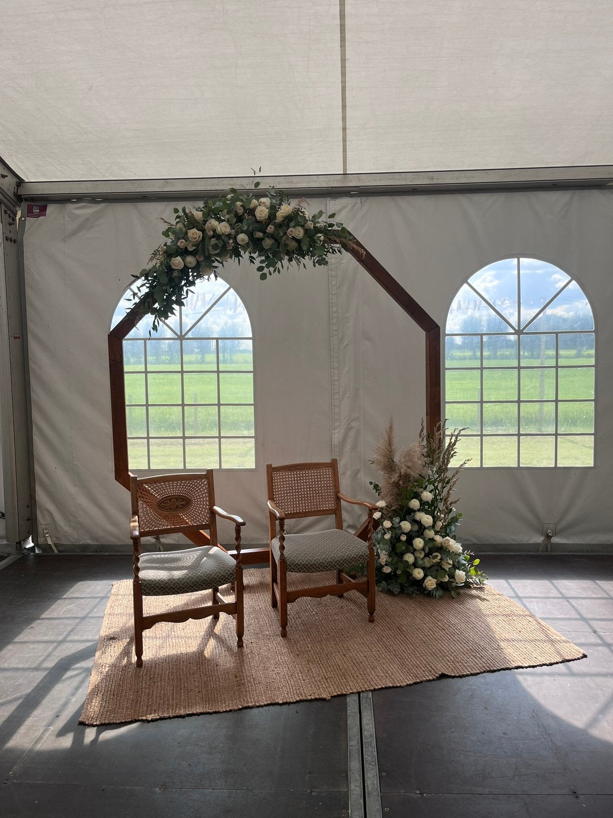 Backdrop decoratie achthoek, Zo goed als nieuw, Nvt, Geboorte of Huwelijk, Nvt