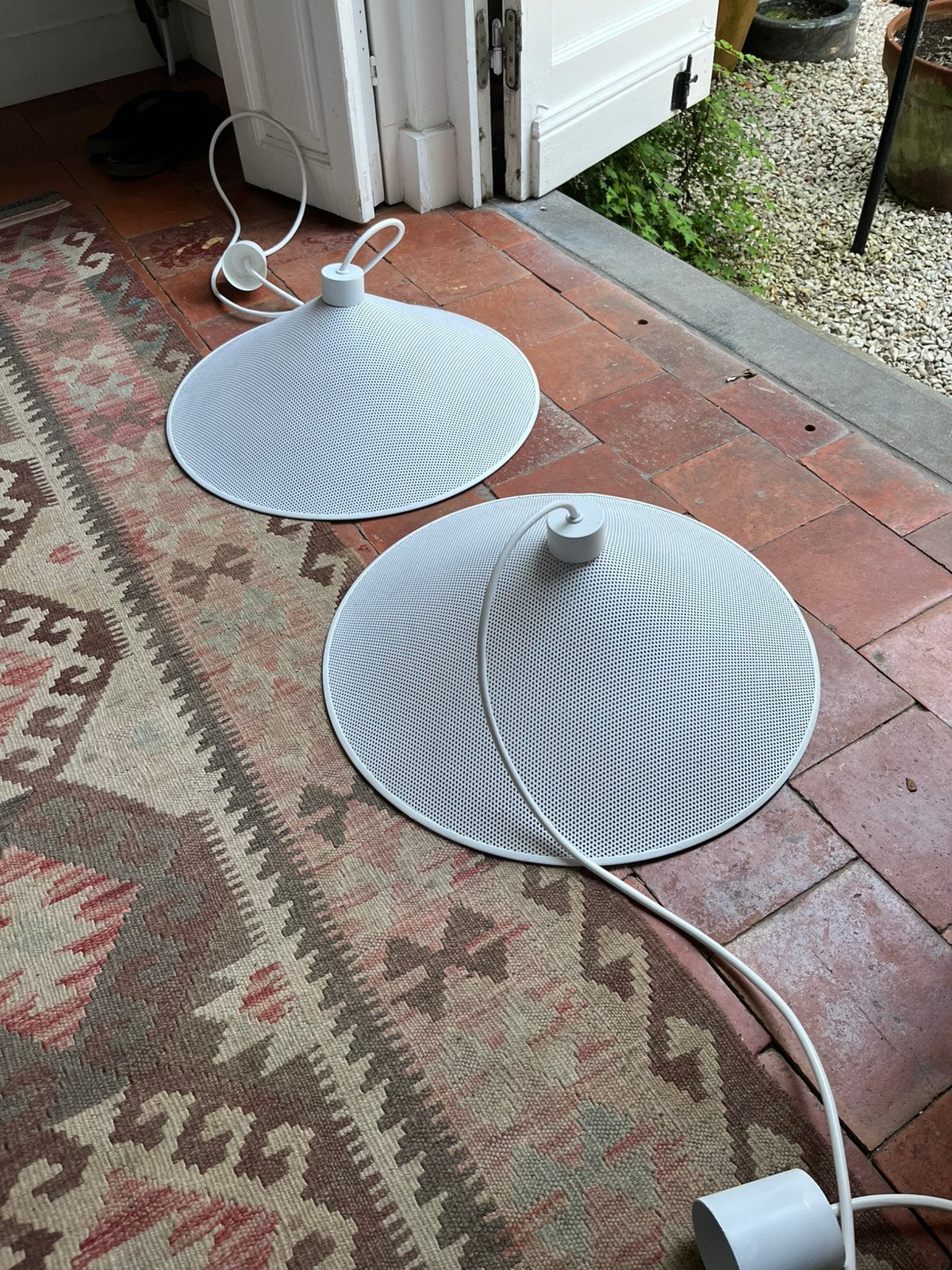 AUTHENTIEKE VINTAGE LAMP HANGLAMP 2 STUKS STIJL MATÉGOT, Ophalen of Verzenden, Zo goed als nieuw