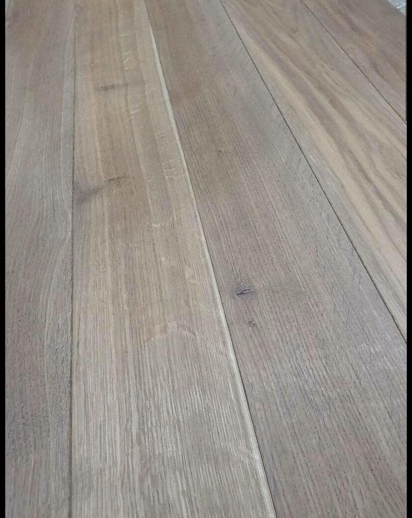 48,12 M2 MASSIEF EIKEN VLOER GEROOKT EN WHITEWASHED!!!, Ophalen of Verzenden, Nieuw, Wit