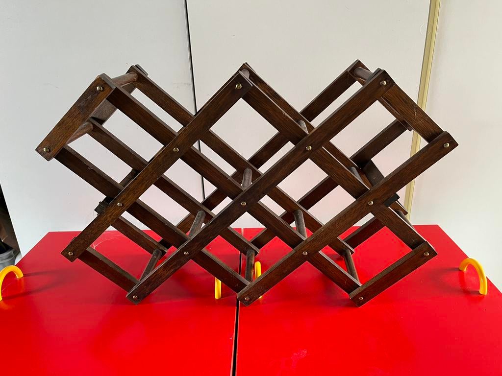 Wijnrek opvouwbaar, Ophalen, Gebruikt, Hout, Minder dan 50 cm