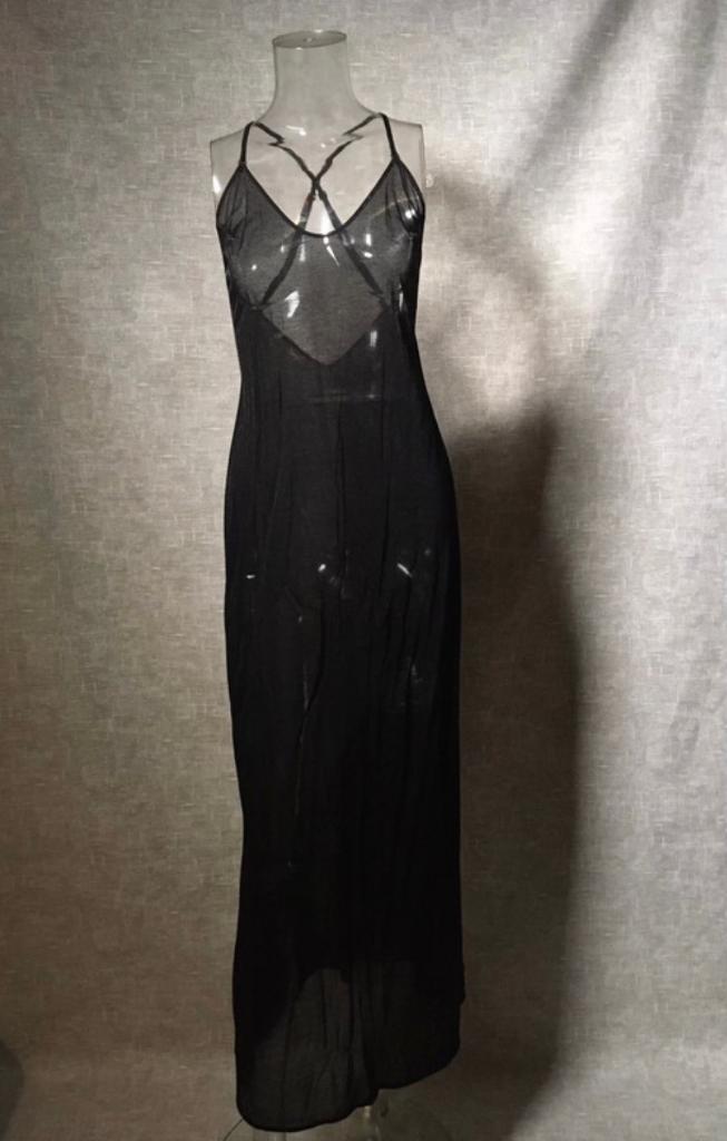Nieuw - La Perla lange zwarte nachtjurk nuisette maat 1, La Perla, Ophalen of Verzenden, Zwart, Nachtkleding