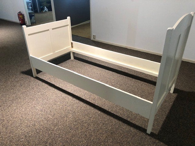 wit eiken bed, Ophalen, Gebruikt, 180 cm of meer, 85 tot 100 cm