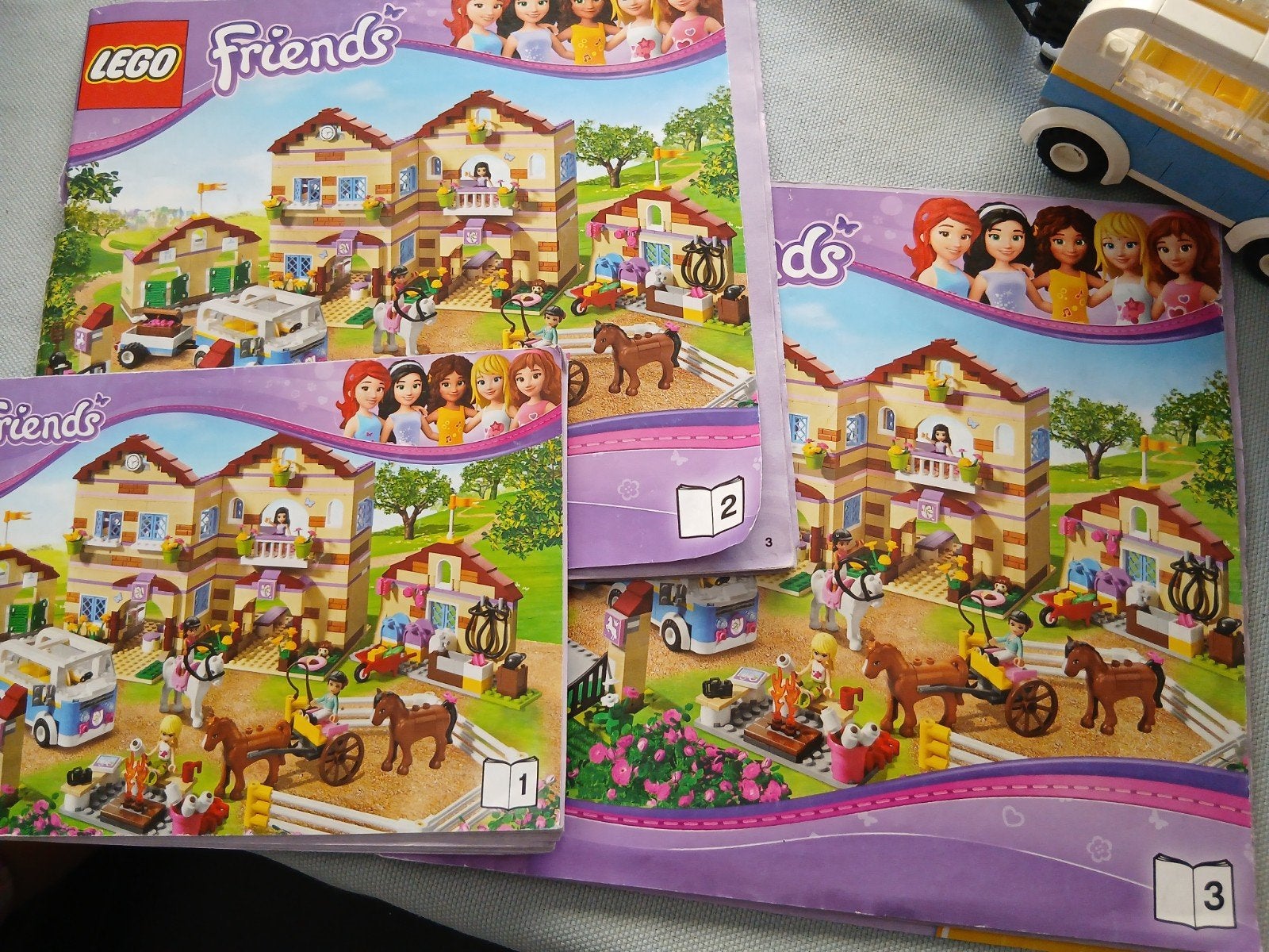 LEGO Friends Paardrijclub 3185 - conpleet met boekjes, Kinderen en Baby's, Lego, Friends, Ophalen of Verzenden, Zo goed als nieuw