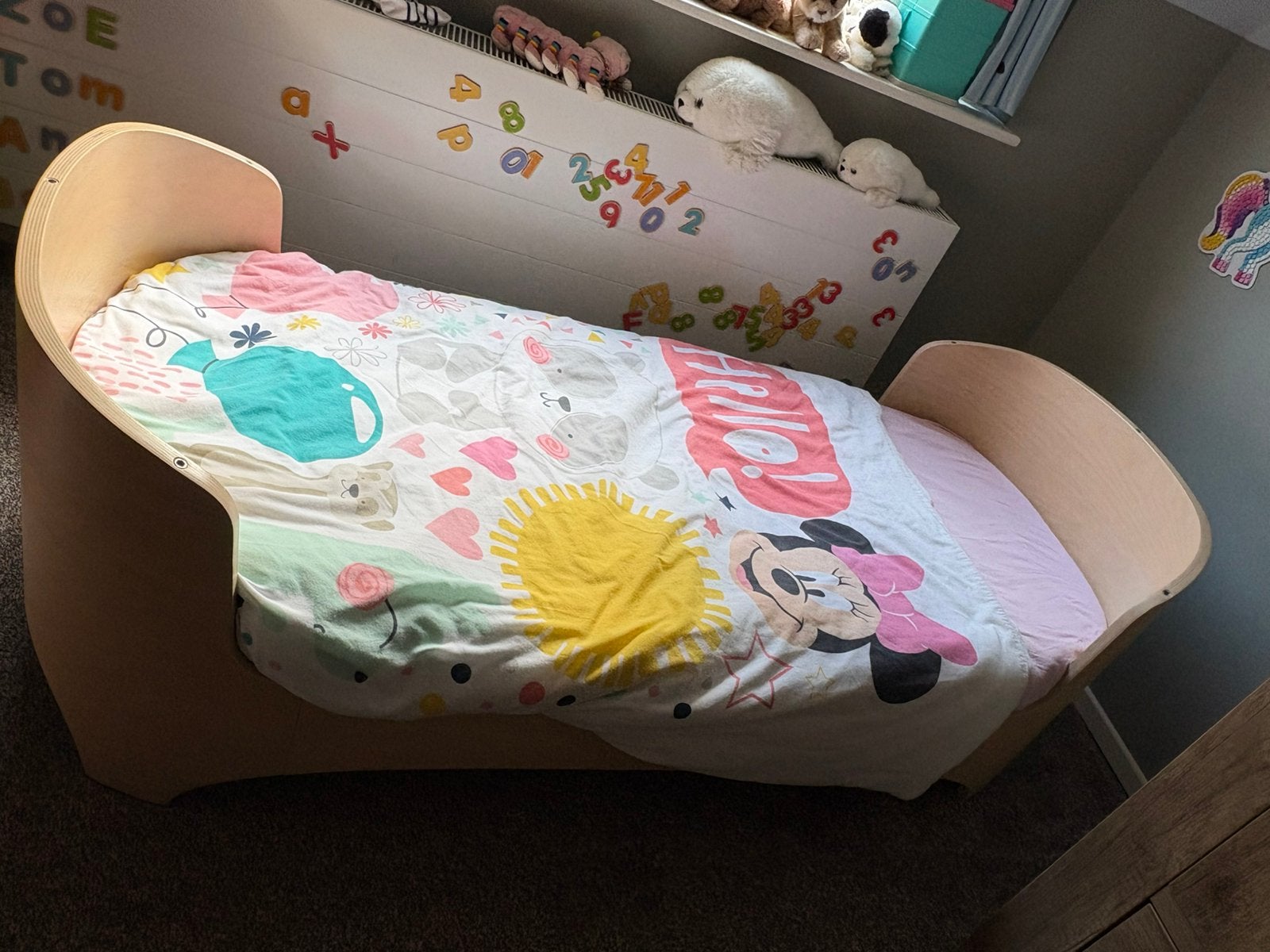Leander ledikant / peuterbed, meegroeibed, Kinderen en Baby's, Kinderkamer | Bedden, Ophalen, Gebruikt, Minder dan 70 cm, Matras