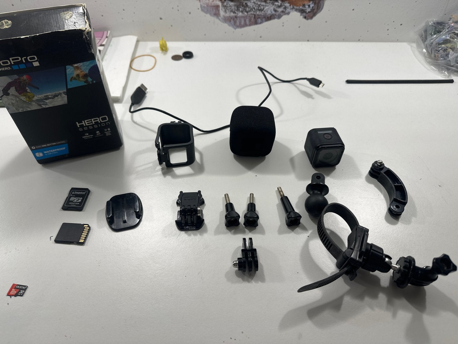 GoPro HERO Session met accessoires en doos, Ophalen of Verzenden, Gebruikt, GoPro