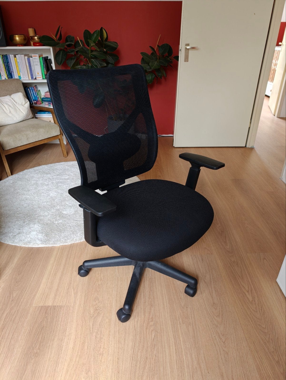 Ergonomische Bureaustoel met Mesh Rugleuning, Ophalen, Zwart, Zo goed als nieuw, Bureaustoel