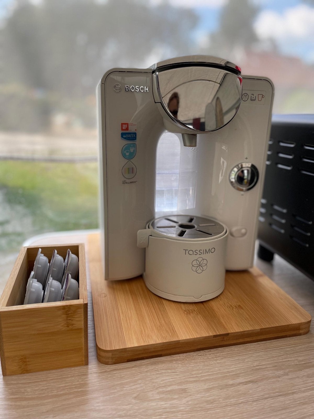 Tassimo koffiezetapparaat - Ideaal voor op de camping!, Koffiemachine, Ophalen of Verzenden, Zo goed als nieuw, 1 kopje